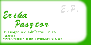 erika pasztor business card